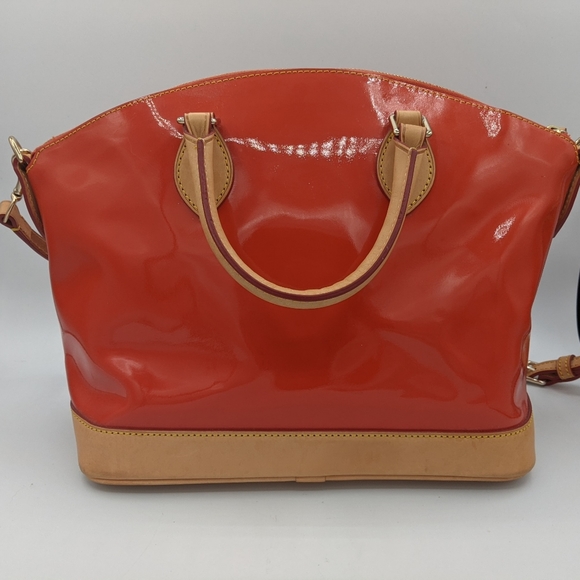 EUC Dooney & BourkeDarcy Orange Patent Leather Satchel - Picture 12 of 16